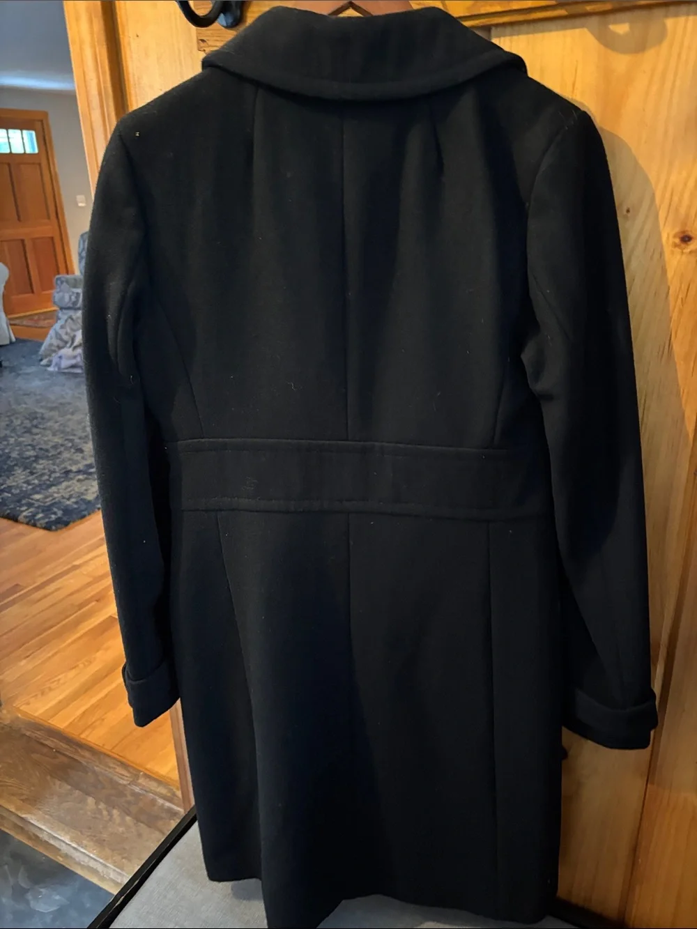 J. Crew Women’s Black Wool Blend Mid Length Fitted Shape